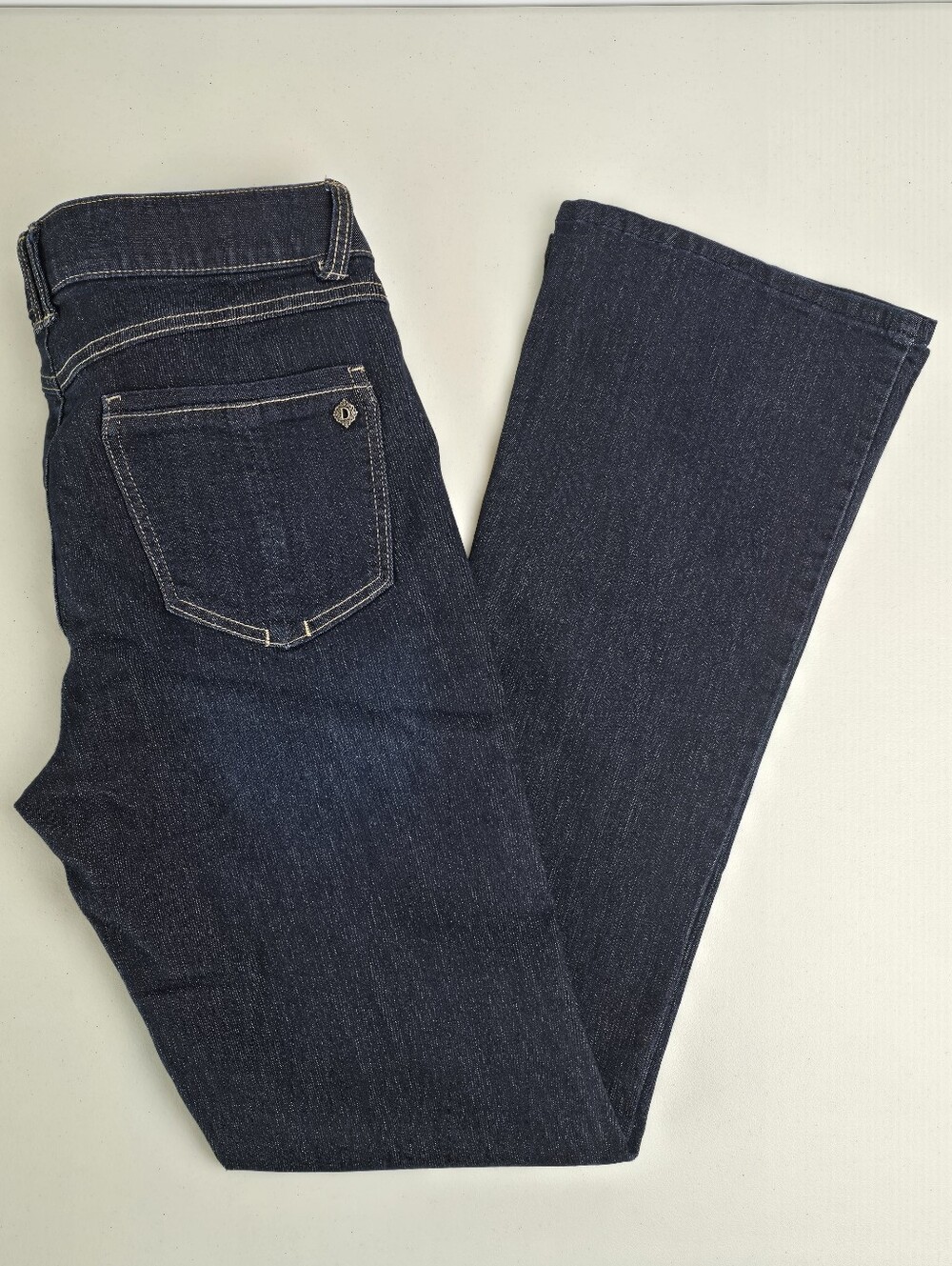 Democracy Absolution Itty Bitty Bootcut Jeans B1221BBEA Indigo Stretch Size 12 - Picture 8 of 13